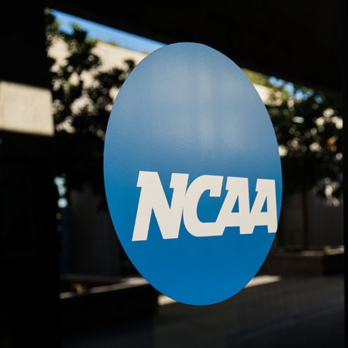 NCAA logo gets added to the CU Arena entrance